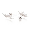 Anti-Tarnish Rhodium Plated 925 Sterling Silver Stud Earrings EJEW-AA00271-31P-2