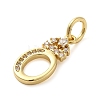 Brass Micro Pave Cubic Zirconia Pendants KK-M273-01G-O-2