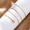 Long-Lasting Plated Brass Link Chain Necklaces NJEW-K112-14G-NF-4