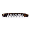 6mm Round Natural Tiger Eye Beaded Stretch Bracelets MB0554-5-1