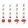 Mega Pet 40Pcs 8 Style Zinc Alloy Enamel Pendants ENAM-MP0001-04-14