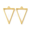 Rack Plating Alloy Triangle Open Back Bezel Pendants PALLOY-S047-09E-FF-3