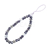 Rondelle Glass & Polymer Clay Rhinestone Beads Phone Hand Strap Chains HJEW-YW0001-05A-1