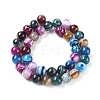 Natural Striped Agate/Banded Agate Beads Strands G-G582-10mm-46-2