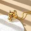 Brass Micro Pave Cubic Zirconia Mittens Bracelets BJEW-C085-01G-2