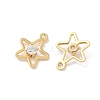 Brass Micro Pave Cubic Zirconia Pendants KK-Z136-38G-2