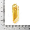 Electroplated Natural Quartz Pendants G-P315-B01-09G-3