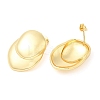 Brass Twist Teardrop Stud Earrings EJEW-K251-17G-2