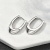 U-Shaped Brass Hoop Earrings EJEW-D320-14P-3