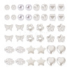 Biyun 500Pcs 10 Style ABS Plastic Imitation Pearl Beads KY-BY0001-02-2