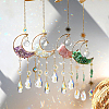 Crystal Chandelier Glass Teardrop Pendant Decorations HJEW-PH01778-03-5