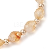 Natural Citrine Beads Bracelets BJEW-JB11223-4