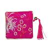 Chinese Brocade Tassel Zipper Jewelry Bag Gift Pouch ABAG-F005-10-2