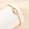 304 Stainless Steel Mother-Son Chain/Figaro Chain Bracelets for Women BJEW-JB14263-2