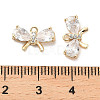 Brass Glass Charms KK-C054-21G-3