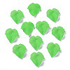 Frosted Transparent Acrylic Grape Leaf Pendants X-PAF002Y-7-3