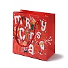 Christmas Santa Claus Print Paper Gift Bags with Nylon Cord Handle CARB-K003-01C-01-1