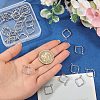 Alloy Open Back Bezel Pendants FIND-WH0111-887P-3