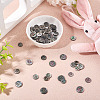 60Pcs 3 Styles Natural Black Lip Shell Buttons BUTT-TA0001-25-6
