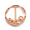 Flat Round Alloy Resin Imitation Pearl Slide Buckles JEWB-TAC0003-02B-2