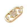 Brass Micro Pave Clear Cubic Zirconia Pendants KK-H294-03G-2