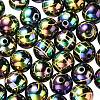 UV Plating Rainbow Iridescent Acrylic Beads PACR-E001-02E-1
