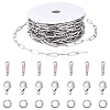 304 Stainless Steel Paperclip Chains CHS-YW0001-04-1