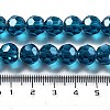 Electroplate Transparent Glass Beads Strands EGLA-A035-T10mm-A12-4
