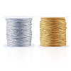 2 Rolls 2 Colors 15-Ply Round PET Metallic Thread MCOR-TA0001-03E-1