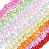 Electroplate Baking Paint Transparent Glass Beads Strands GL-CBA17FF-02-1