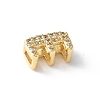 Brass Micro Pave Clear Cubic Zirconia Initial Multi-strand Links KK-S520-01G-05-2