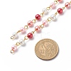 Handmade Glass Pearl Round Beaded Chains AJEW-SZ0002-40F-3