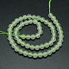 Natural New Jade Stone Round Bead Strands G-O039-16-4mm-2