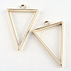Rack Plating Alloy Triangle Open Back Bezel Pendants X-PALLOY-S047-09E-FF-1