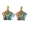 Lampwork Pendants GLAA-T023-06I-3