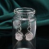 Hexagon Natural Rose Quartz Dangle Earrings EJEW-K298-01P-09-3