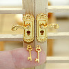 8 Sets 6 Styles Miniature Alloy Door Lock & Key AJEW-GO0001-73-5