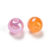 UV Plating Iridescent Opaque Acrylic Beads MACR-K353-08A-3