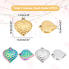 24Pcs 3 Colors 304 Stainless Steel Pendants STAS-DC0010-66-2