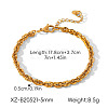 5MM 304 Stainless Steel Rope Chain Bracelets for Women WGB369D-01-1
