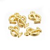 Golden Plated Alloy Letter Pendants PALLOY-J718-01G-P-2