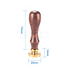 DIY Letter Scrapbook Brass Wax Seal Stamps and Wood Handle Sets AJEW-PH0010-I-2