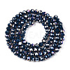 Electroplate Glass Beads Strands EGLA-A04-P6mm-B16-3