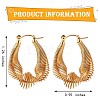 Brass Wire Wrapped Chunky Hoop Earrings for Women JE914A-2