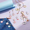 Alloy Enamel Sakura/Paw Print/Rabbit Pendant Locking Stitch Markers HJEW-PH01893-4