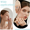10Pcs 5 Styles 304 Stainless Steel Cuff Rings Components STAS-ME0003-25-5