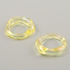 Candy Color Plastic Twist Wave Finger Ring for Women RJEW-WH0004-26F-2