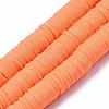 Flat Round Handmade Polymer Clay Beads CLAY-R067-12mm-11-1
