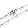 304 Stainless Steel Cable Chains/Satellite Chains Necklaces NJEW-L159-07B-P-01-1