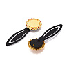 Alloy & Iron Bookmark Cabochon Settings PALLOY-N184-08G-2
